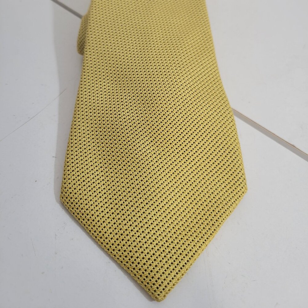 Vintage Yellow 100% Polka Dot Tie by Ballantyne
